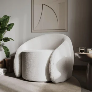 Dalton Boucle Swivel Teddy Accent Swivel Chair